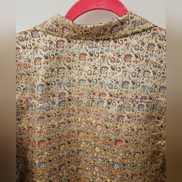 Gold Brocade - Christine Thomson Modern Jean Style Jacket - NWOT - L - Picture 9 of 11